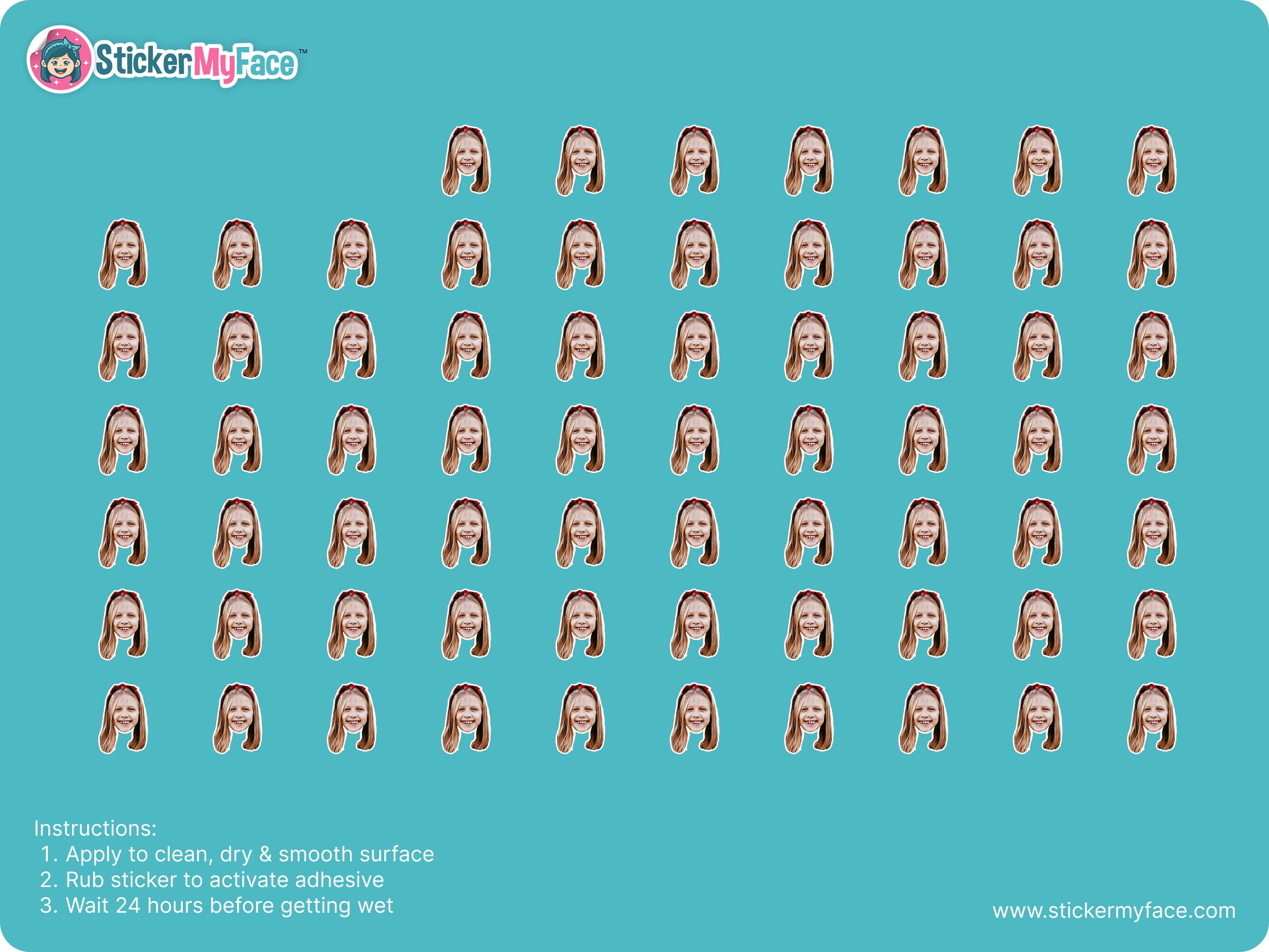 Face Sticker Sheet - 1/2 Inch Stickers